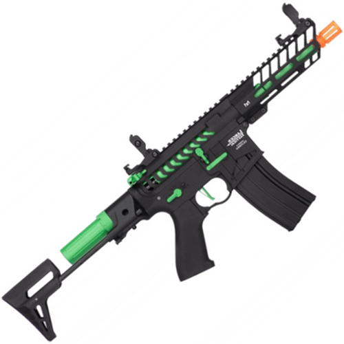 Lancer Tactical NEEDLETAIL PDW Skeleton Green and Black Airsoft SMG